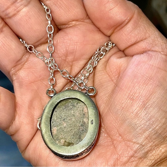 Unakite Jasper Pendant Necklace 15”-17” - Picture 8 of 10